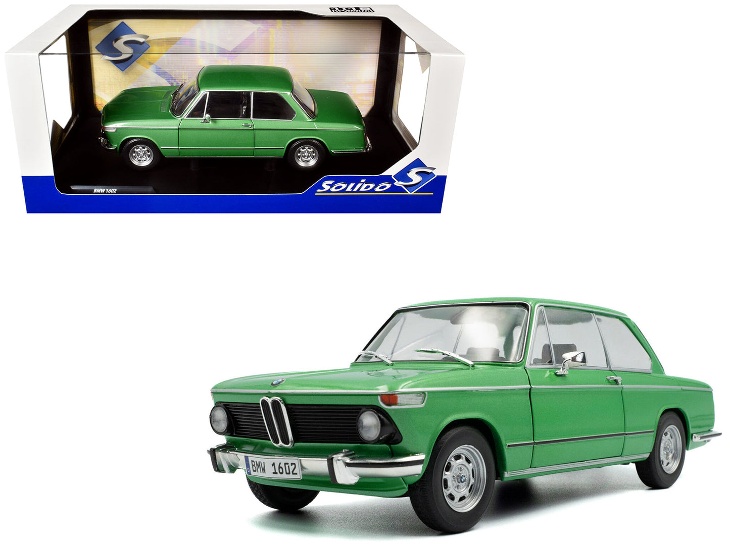 1971 BMW 1602 Taiga Green Metallic 1/18 Diecast Model Car