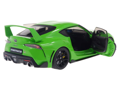 2023 Toyota GR Supra "StreetFighter" Green 1/18 Diecast Model Car