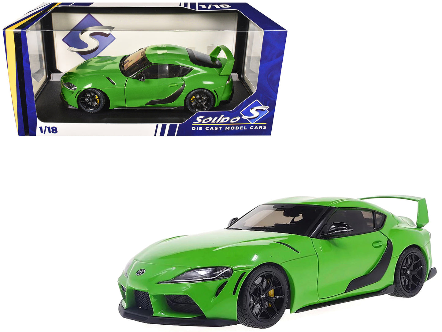 2023 Toyota GR Supra "StreetFighter" Green 1/18 Diecast Model Car