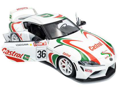 2024 Toyota GR Supra #36 "Toyota Racing Tribute" White with Green and Red Graphics 1/18 Diecast Model Car