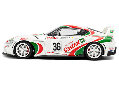 2024 Toyota GR Supra #36 "Toyota Racing Tribute" White with Green and Red Graphics 1/18 Diecast Model Car