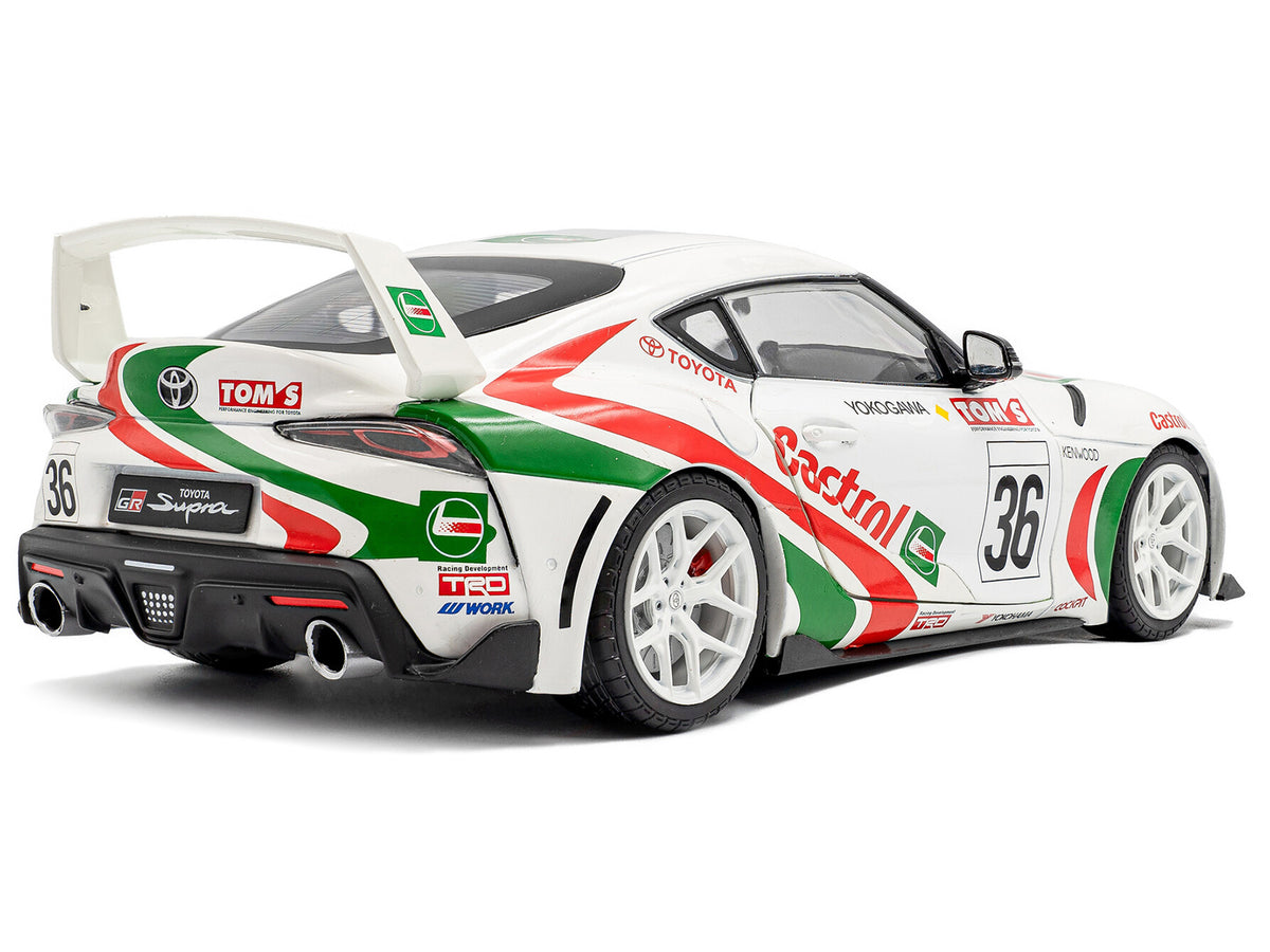 2024 Toyota GR Supra #36 "Toyota Racing Tribute" White with Green and Red Graphics 1/18 Diecast Model Car