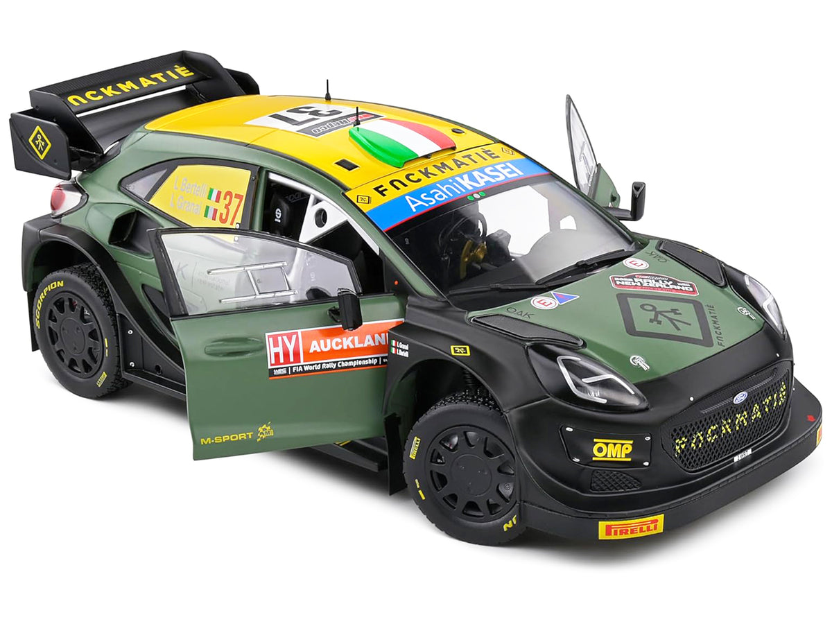 Ford Puma Rally1 Hybrid #37 Lorenzo Bertelli - Lorenzo Granai "Rally New Zealand" (2022) "Competition" Series 1/18 Diecast Model Car