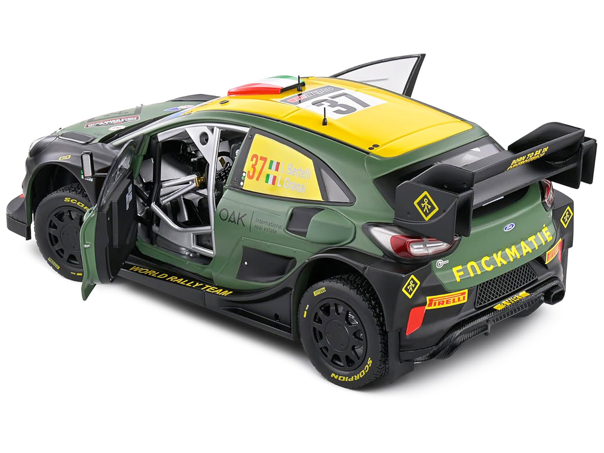 Ford Puma Rally1 Hybrid #37 Lorenzo Bertelli - Lorenzo Granai "Rally New Zealand" (2022) "Competition" Series 1/18 Diecast Model Car