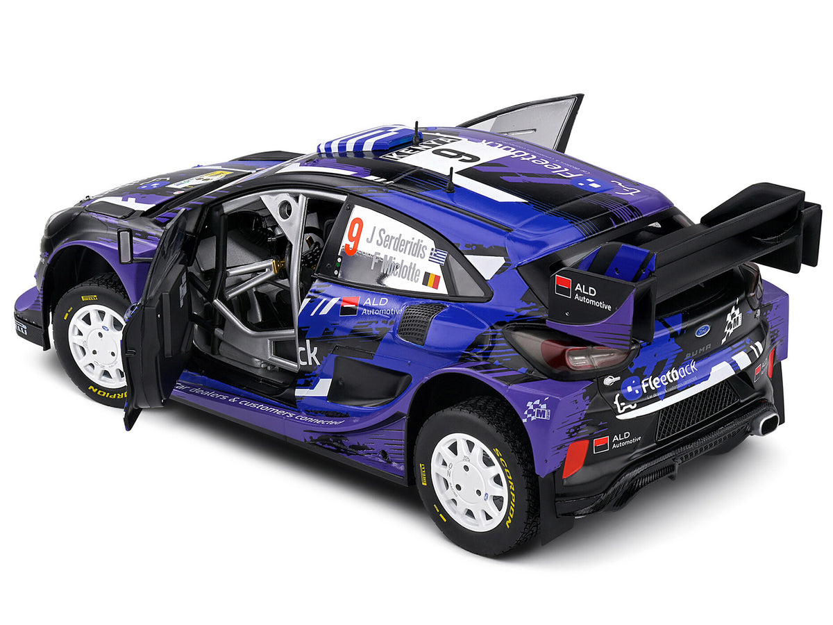 Ford Puma Rally1 Hybrid #9 Jourdan Serderidis - Frederic Miclotte "Safari Rally Kenya" (2022) "Competition" Series 1/18 Diecast Model Car