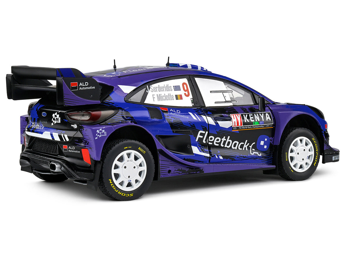 Ford Puma Rally1 Hybrid #9 Jourdan Serderidis - Frederic Miclotte "Safari Rally Kenya" (2022) "Competition" Series 1/18 Diecast Model Car