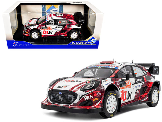 Ford Puma Rally1 #22 Martins Sesks - Renars Francis "Rally Latvia" (2024) "Competition" Series 1/18 Diecast Model Car