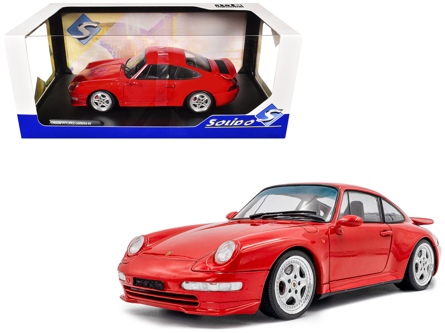 1997 Porsche 911 (993) Carrera RS Guards Red 1/18 Diecast Model Car