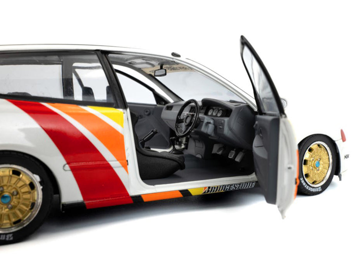 1991 Honda Civic (EG6) RHD (Right Hand Drive) "Mugen Racing" White with Stripes 1/18 Diecast Model Car