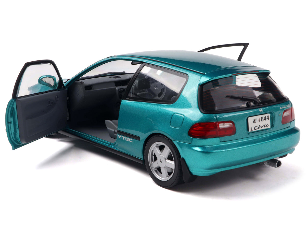 1991 Honda Civic (EG6) RHD (Right Hand Drive) Aztec Green Metallic 1/18 Diecast Model Car
