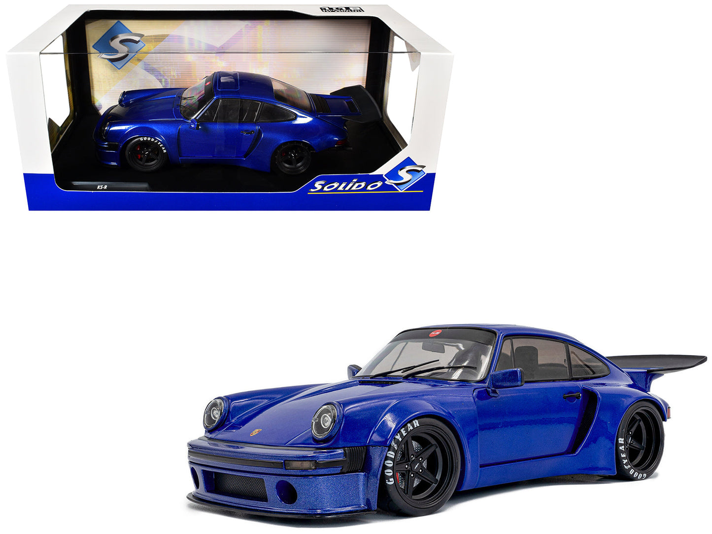 2024 Porsche 911 KS-R by Khyzyl Saleem Dark Blue Metallic 1/18 Diecast Model Car
