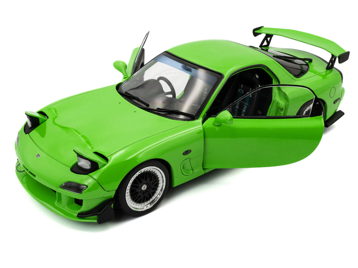 1999 Mazda RX7 Type RS (FD3RS) RHD (Right Hand Drive) Neon Green 1/18 Diecast Model Car