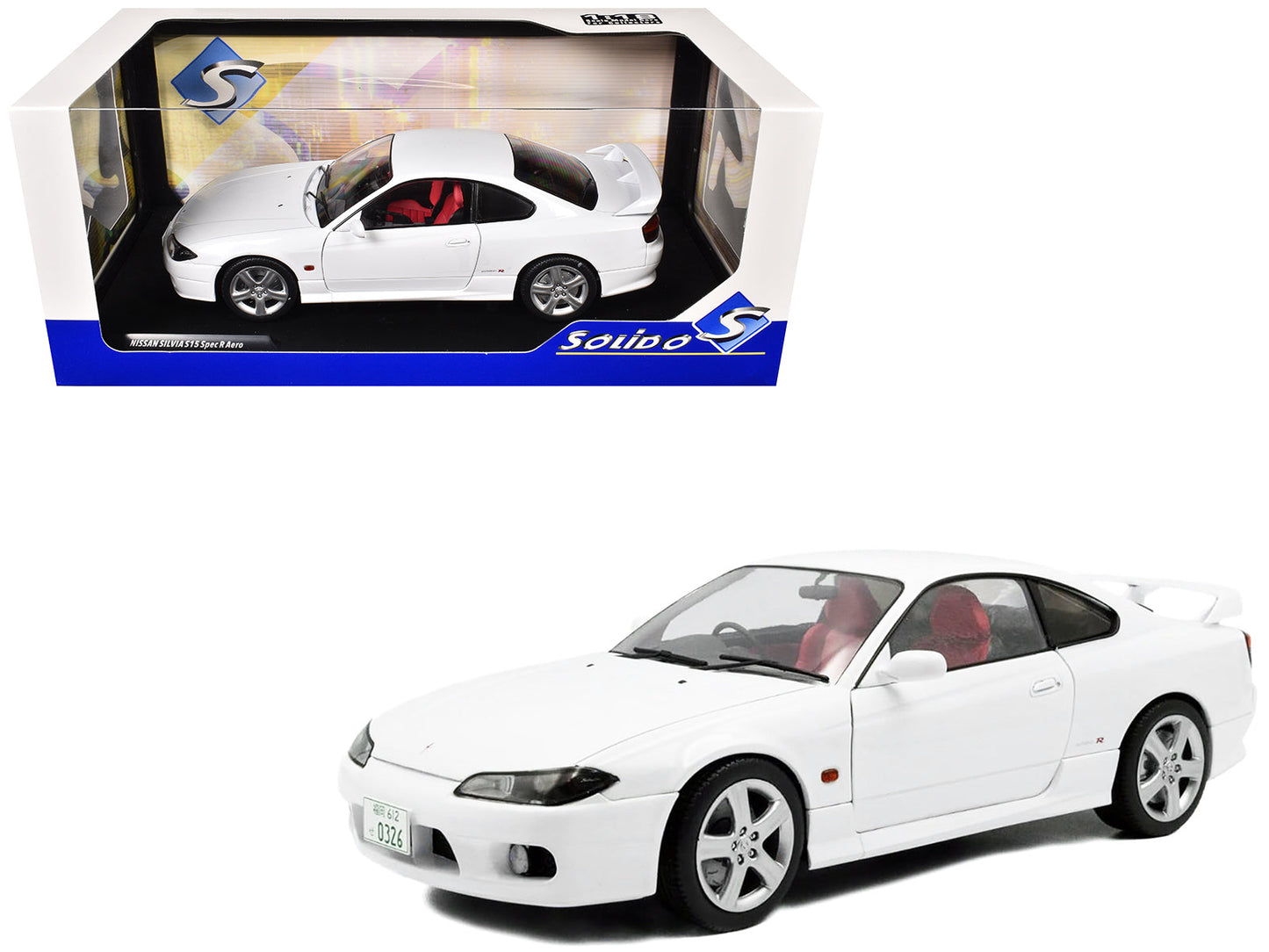 1999 Nissan Silvia (S15) Spec-R Aero RHD (Right Hand Drive) Aspen White 1/18 Diecast Model Car