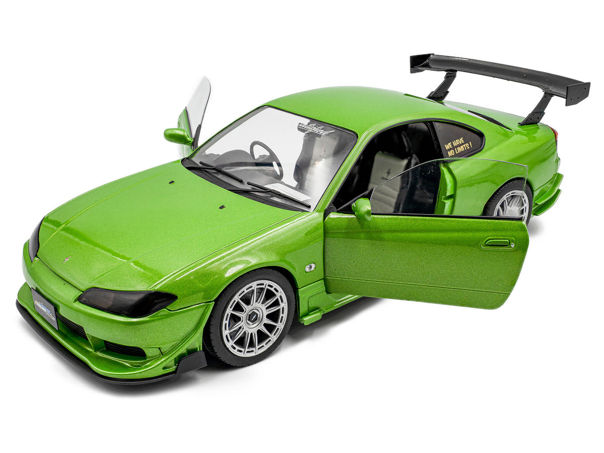 1999 Nissan Silvia S15 Spec-R Aero RHD (Right Hand Drive) "Never Satisfied" Green Metallic 1/18 Diecast Model Car