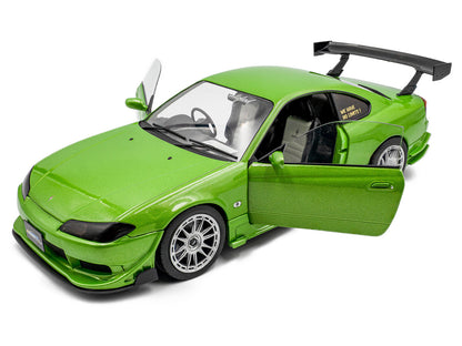 1999 Nissan Silvia S15 Spec-R Aero RHD (Right Hand Drive) "Never Satisfied" Green Metallic 1/18 Diecast Model Car