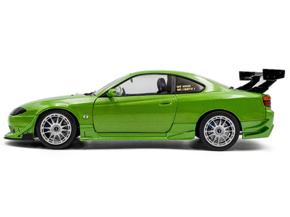 1999 Nissan Silvia S15 Spec-R Aero RHD (Right Hand Drive) "Never Satisfied" Green Metallic 1/18 Diecast Model Car