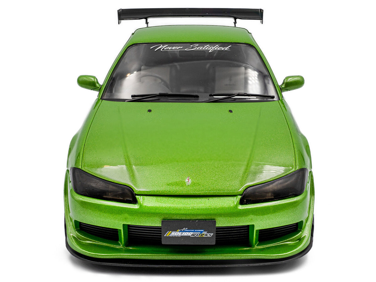 1999 Nissan Silvia S15 Spec-R Aero RHD (Right Hand Drive) "Never Satisfied" Green Metallic 1/18 Diecast Model Car