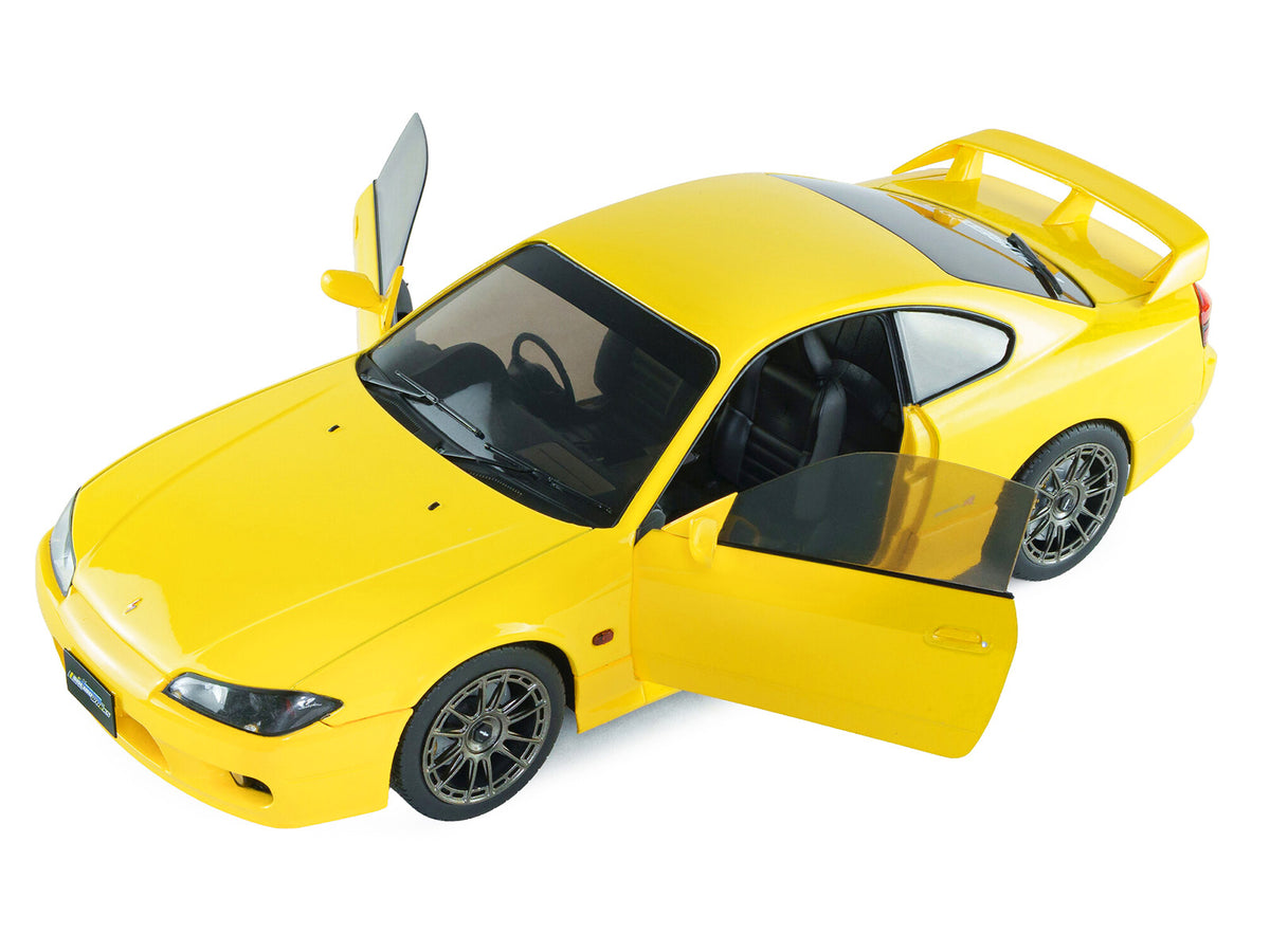 1999 Nissan Silvia (S15) Spec-R Aero RHD (Right Hand Drive) Lightning Yellow 1/18 Diecast Model Car
