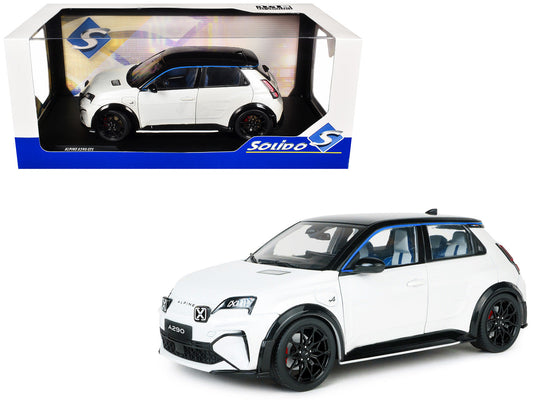 2024 Alpine A290 GTS White Metallic with Black Top 1/18 Diecast Model Car