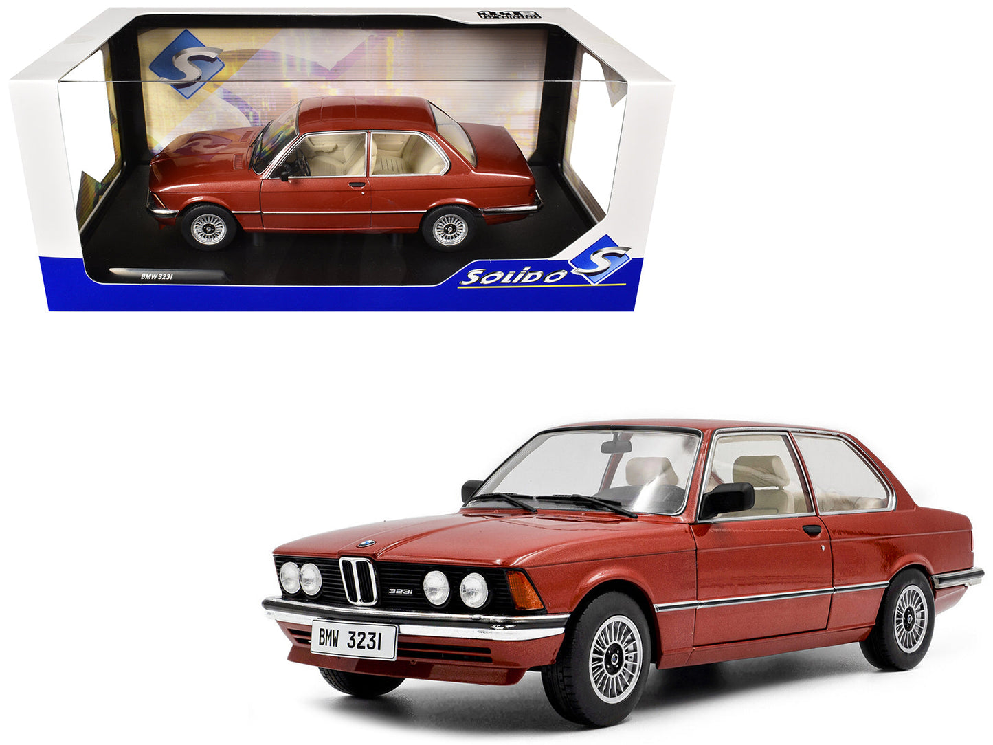 1980 BMW 323i Ruby Red Metallic 1/18 Diecast Model Car