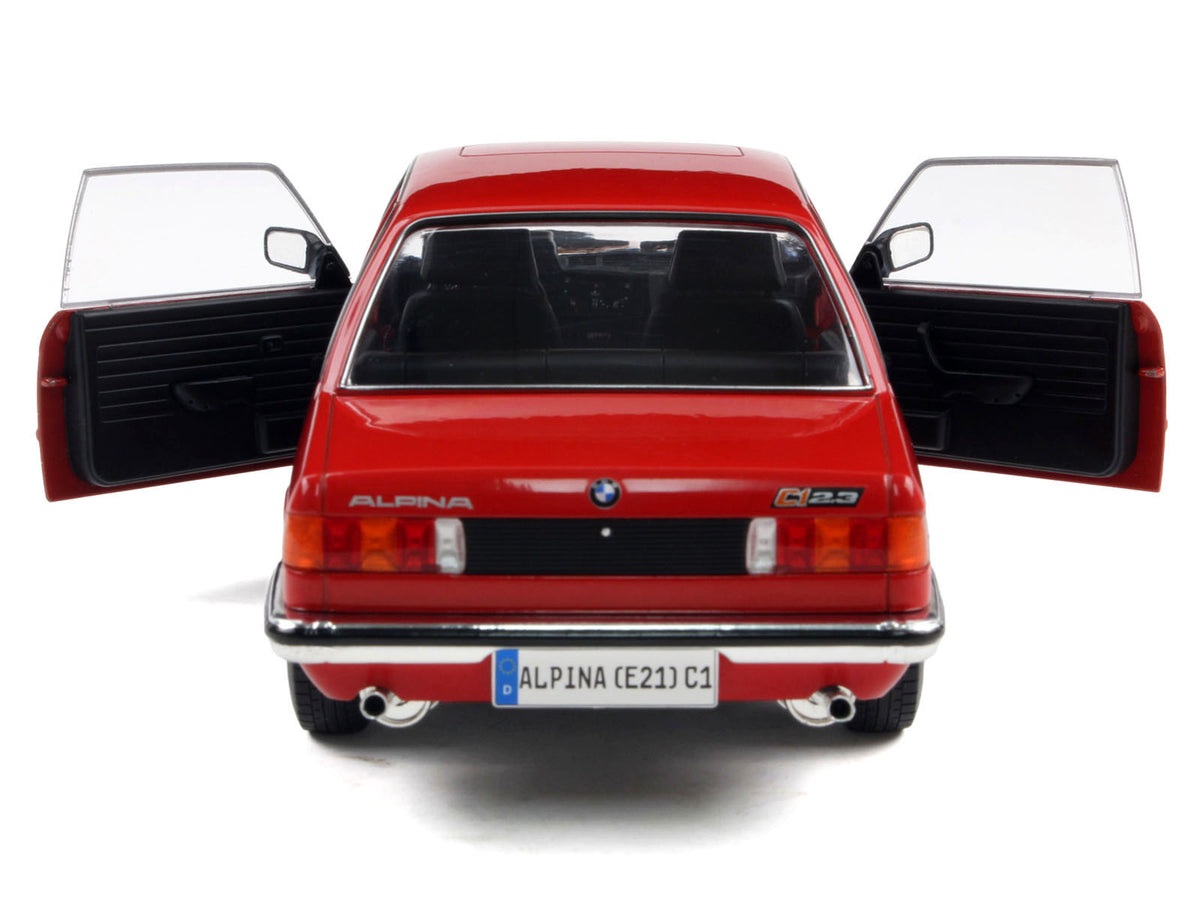 1980 Alpina E21 C1 2.3 Red with Gray Stripes 1/18 Diecast Model Car