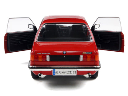 1980 Alpina E21 C1 2.3 Red with Gray Stripes 1/18 Diecast Model Car