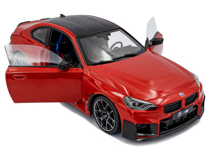 2024 BMW M2 Performance Parts Toronto Red Metallic with Carbon Top 1/18 Diecast Model Car