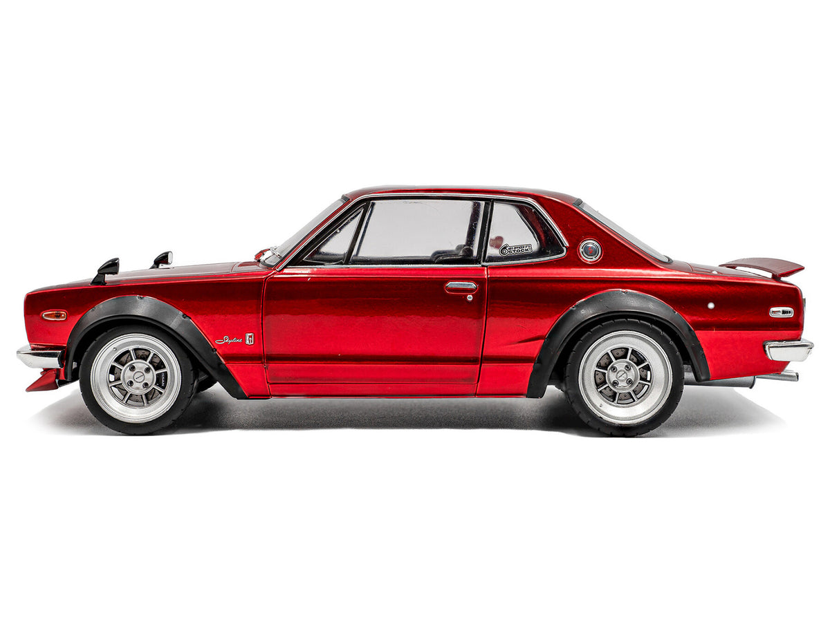 1970 Nissan Skyline (C10) Hakosuka RHD (Right Hand Drive) Red Metallic 1/18 Diecast Model Car