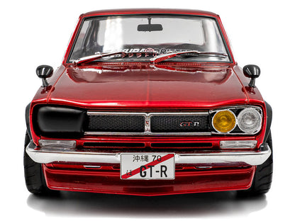 1970 Nissan Skyline (C10) Hakosuka RHD (Right Hand Drive) Red Metallic 1/18 Diecast Model Car