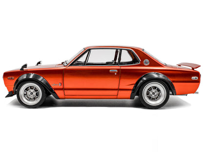 1970 Nissan Skyline (C10) Hakosuka RHD (Right Hand Drive) Orange Metallic 1/18 Diecast Model Car