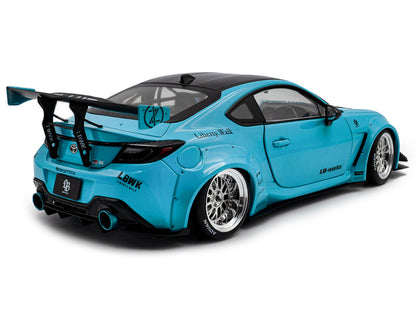 2024 Toyota GR86 LBWK Body Kit RHD (Right Hand Drive) Baby Blue with Black Top 1/18 Diecast Model Car