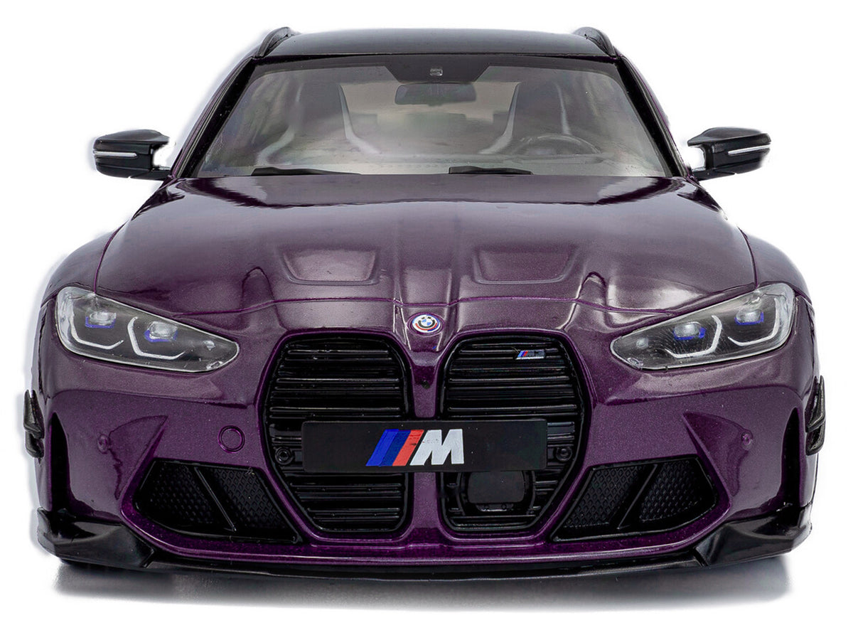 2024 BMW M3 Competition M xDrive Touring Twilight Purple Pearl Metallic with Black Top 1/18 Diecast Model Car