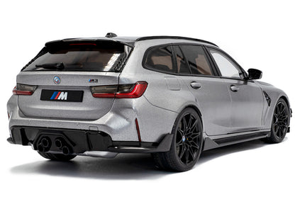 2024 BMW M3 Competition M xDrive Touring Frozen Pure Gray Metallic with Black Top 1/18 Diecast Model Car