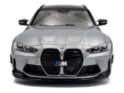 2024 BMW M3 Competition M xDrive Touring Frozen Pure Gray Metallic with Black Top 1/18 Diecast Model Car