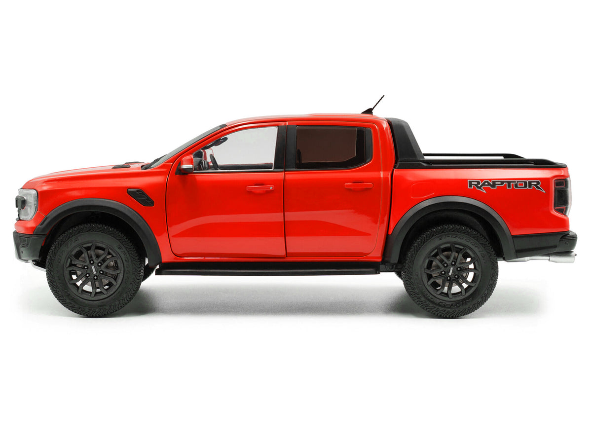 2024 Ford Ranger Raptor Pickup Truck Orange Red 1/18 Diecast Model Car