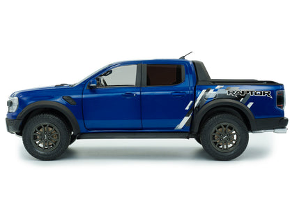 2024 Ford Ranger Raptor Pickup Truck Blue Lightning Metallic 1/18 Diecast Model Car