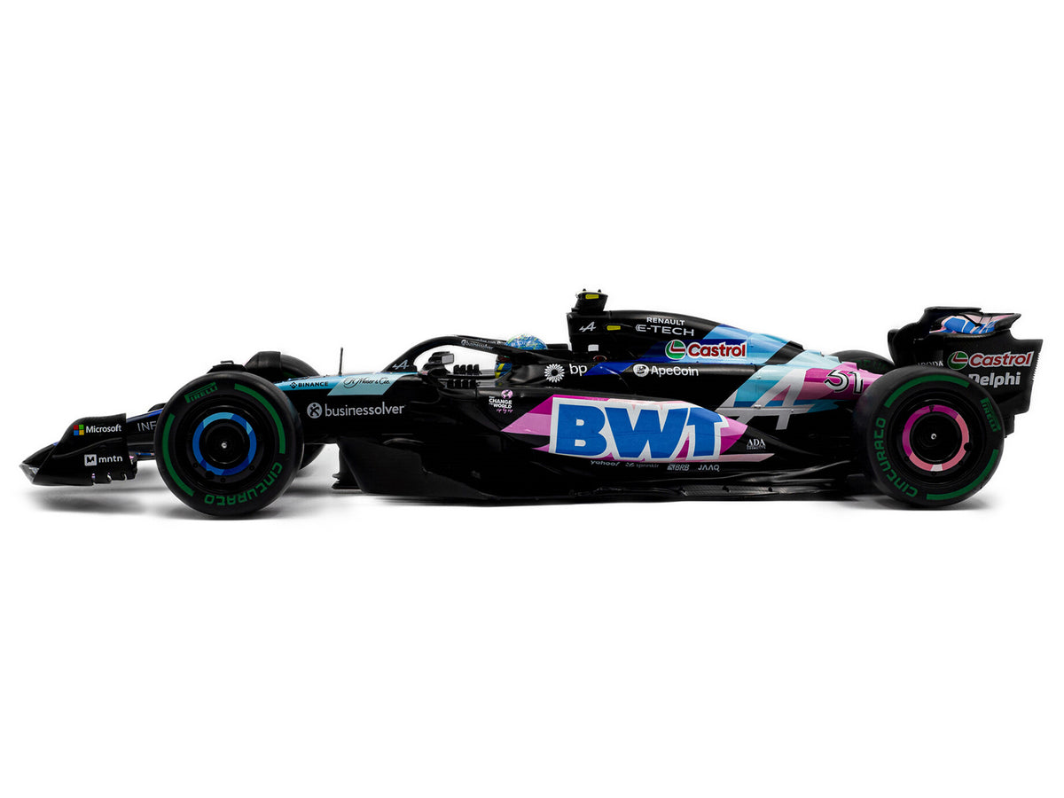Alpine A524 #31 Esteban Ocon "BWT" 2nd Place F1 "Sao Paulo GP" (2024) "Competition" Series 1/18 Diecast Model Car