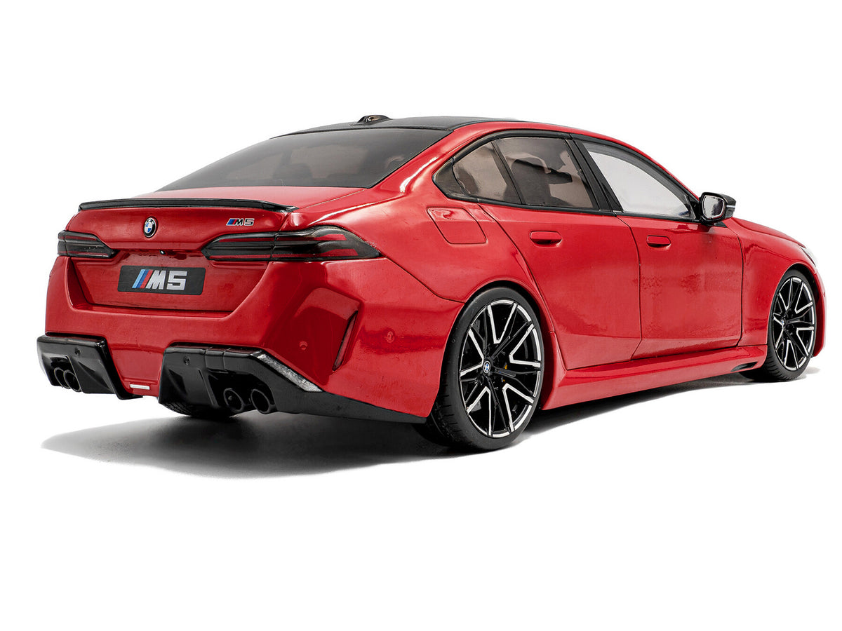 2025 BMW M5 Fire Red with Black Top 1/18 Diecast Model Car