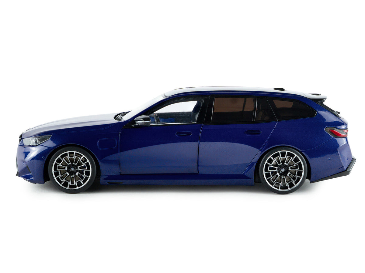 2025 BMW M5 Touring Marina Bay Blue Metallic with Black Top 1/18 Diecast Model Car