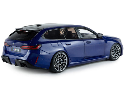 2025 BMW M5 Touring Marina Bay Blue Metallic with Black Top 1/18 Diecast Model Car