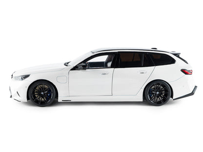 2025 BMW M5 Touring Alpine White with Black Top 1/18 Diecast Model Car
