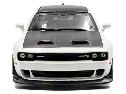 2020 Dodge Challenger SRT Hellcat Redeye Widebody White Knuckle with Matt Black Hood and Top 1/43 Diecast Model Car