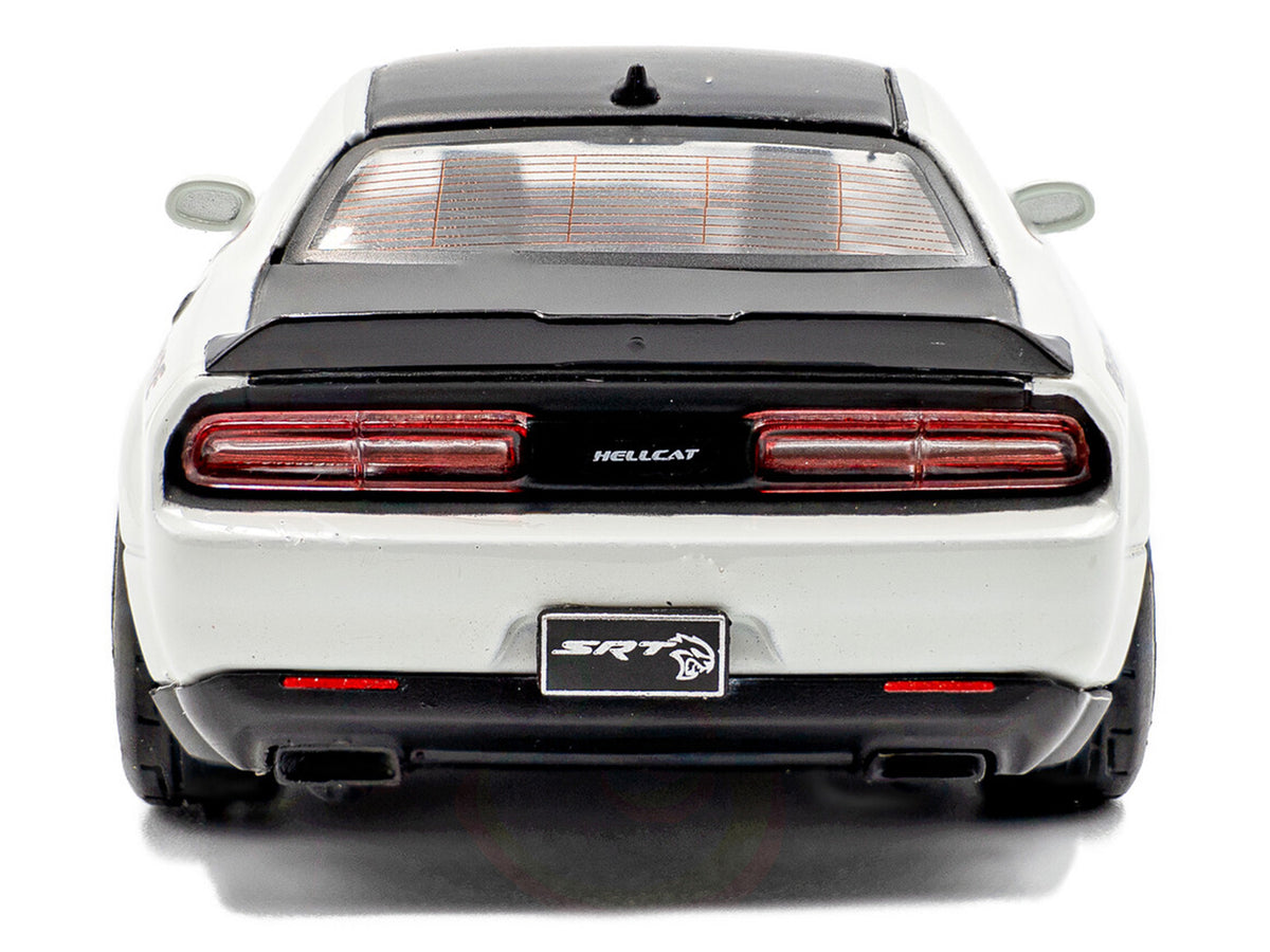 2020 Dodge Challenger SRT Hellcat Redeye Widebody White Knuckle with Matt Black Hood and Top 1/43 Diecast Model Car