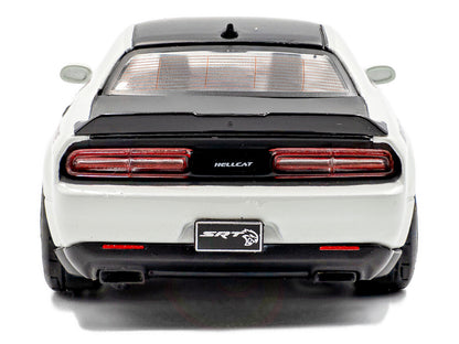 2020 Dodge Challenger SRT Hellcat Redeye Widebody White Knuckle with Matt Black Hood and Top 1/43 Diecast Model Car