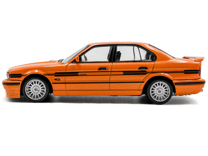 1994 BMW E34 Alpina B10 BiTurbo Orange Metallic with Black Stripes 1/43 Diecast Model Car