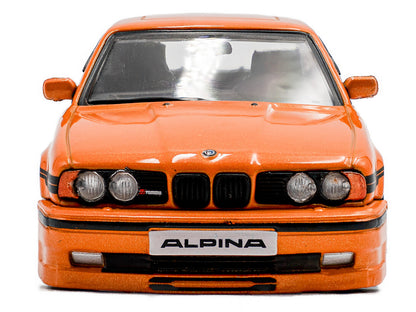 1994 BMW E34 Alpina B10 BiTurbo Orange Metallic with Black Stripes 1/43 Diecast Model Car