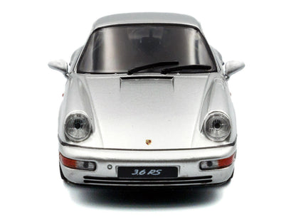 1994 Porsche 911 (964) RS Silver Metallic with Black Stripes 1/43 Diecast Model Car