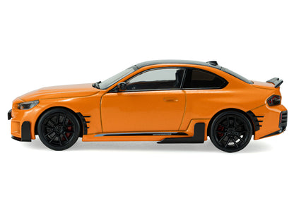 2024 BMW M2 M Performance Papaya Orange Metallic with Black Top 1/43 Diecast Model Car