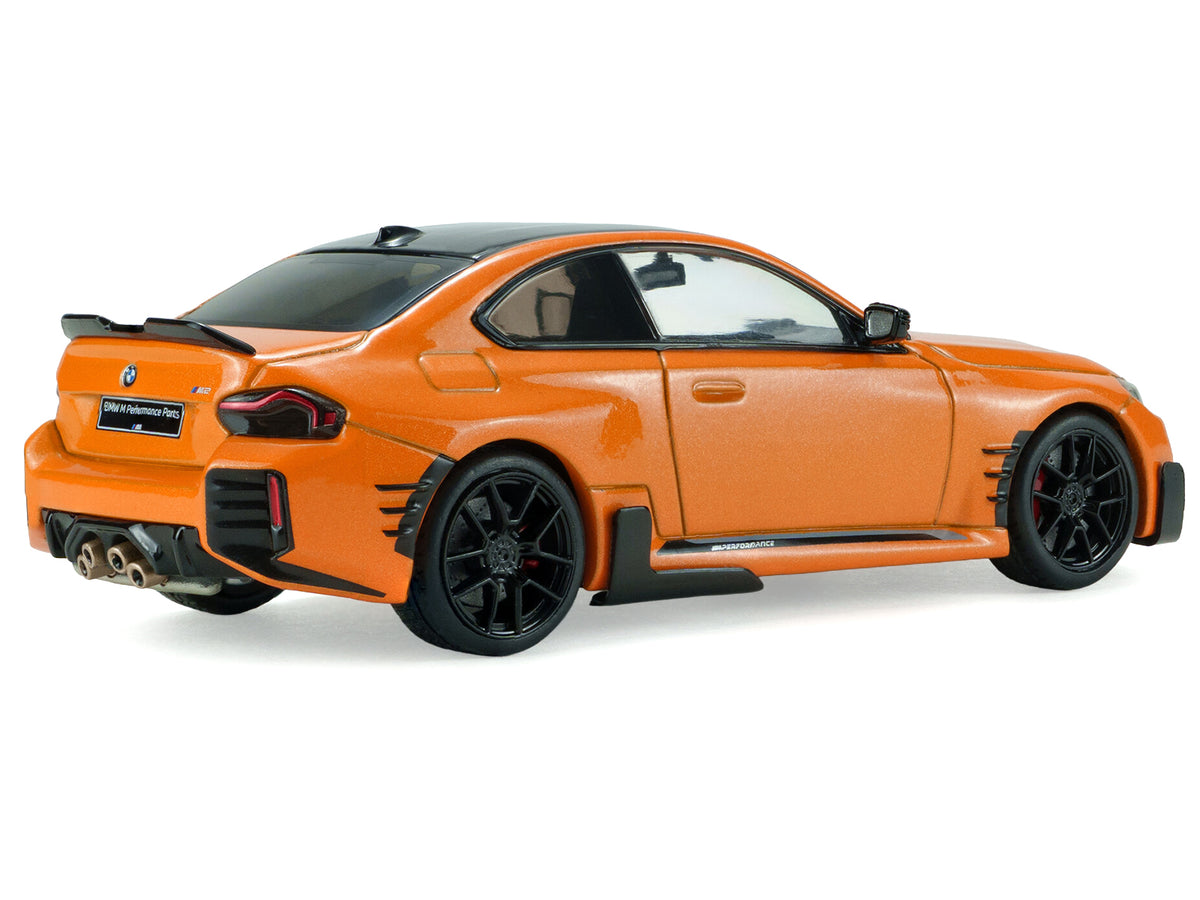 2024 BMW M2 M Performance Papaya Orange Metallic with Black Top 1/43 Diecast Model Car