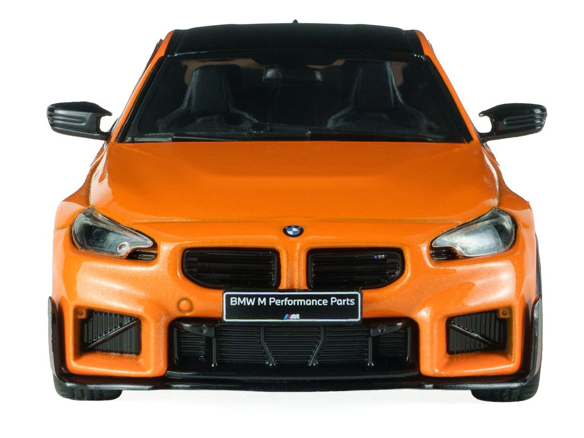 2024 BMW M2 M Performance Papaya Orange Metallic with Black Top 1/43 Diecast Model Car